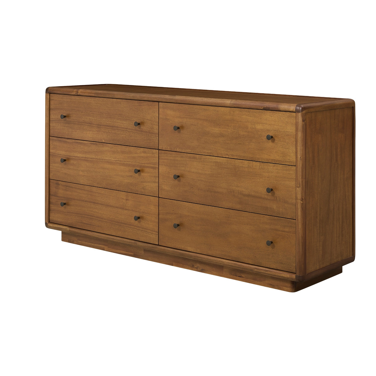 Rosette Dresser 6 Drawers - Hazelnut Brown