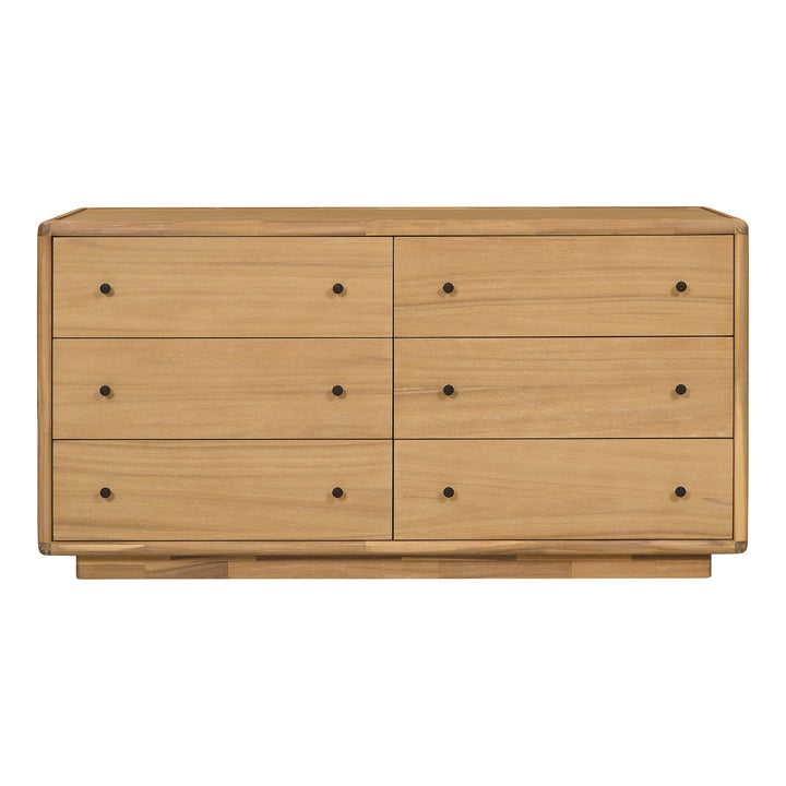 Rosette Dresser 6 Drawers - Light Natural - view 5