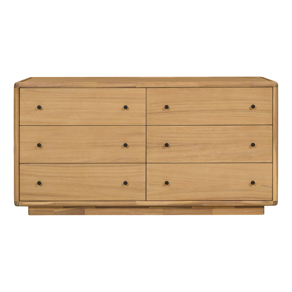 Rosette Dresser 6 Drawers - Light Natural - view 5