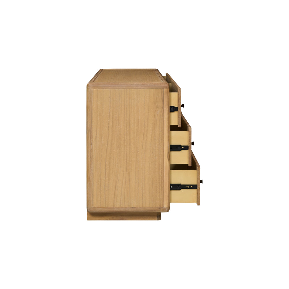 Rosette Dresser 6 Drawers - Light Natural - view 10