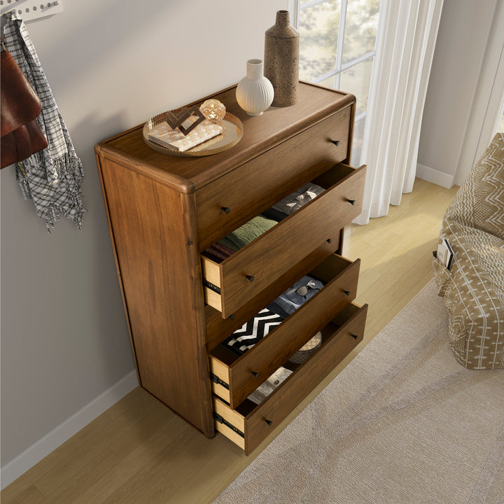 Rosette Dresser 5 Drawers - Hazelnut Brown - view 4