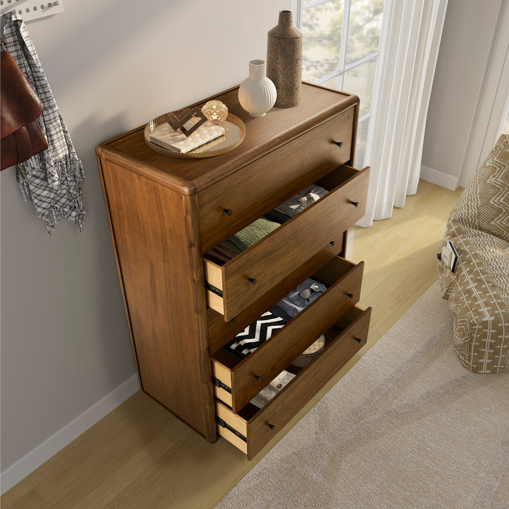 Rosette Dresser 5 Drawers - Hazelnut Brown - view 4