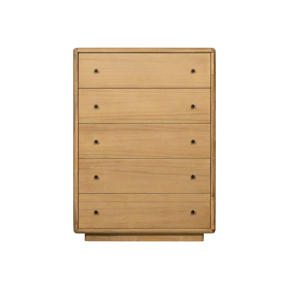 Rosette Dresser 5 Drawers - Light Natural - view 5