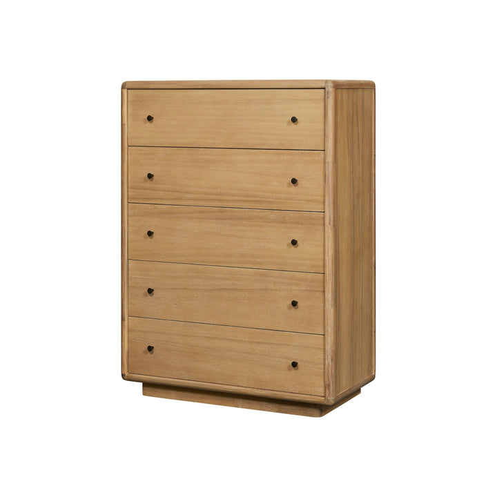 Rosette Dresser 5 Drawers - Light Natural