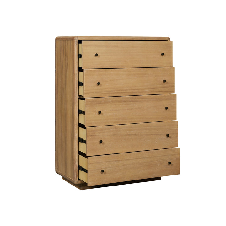 Rosette Dresser 5 Drawers - Light Natural - view 9