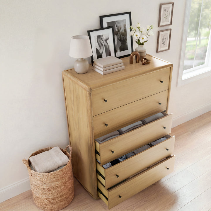 Rosette Dresser 5 Drawers - Light Natural - view 4