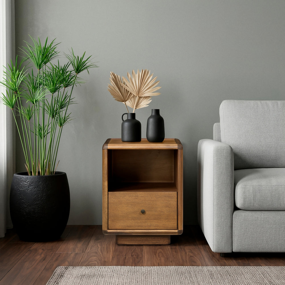 Rosette 19" Nightstand/Side Table - Hazelnut Brown - view 4