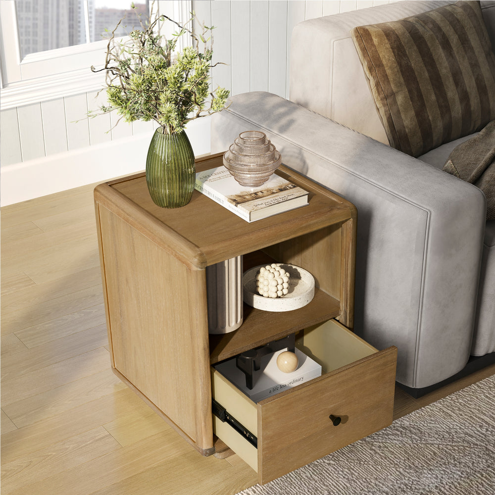Rosette 19" Nightstand/Side Table - Light Natural - view 5