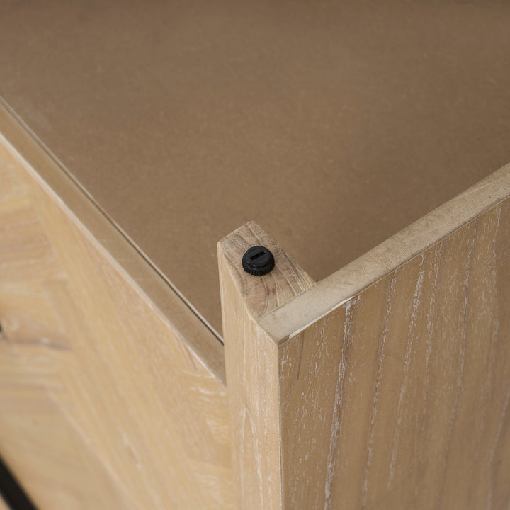 Kingston Herringbone Dresser 6 Drawers - Light Natural - view 14