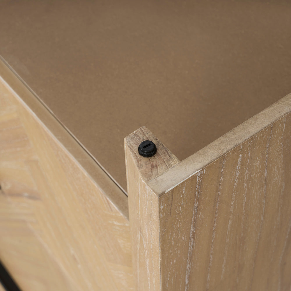 Kingston Herringbone Dresser 6 Drawers - Light Natural - view 14