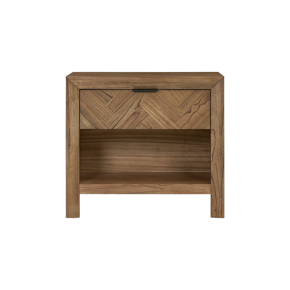 Kingston Herringbone 30" Nightstand/Side Table - Hazelnut Brown - view 6