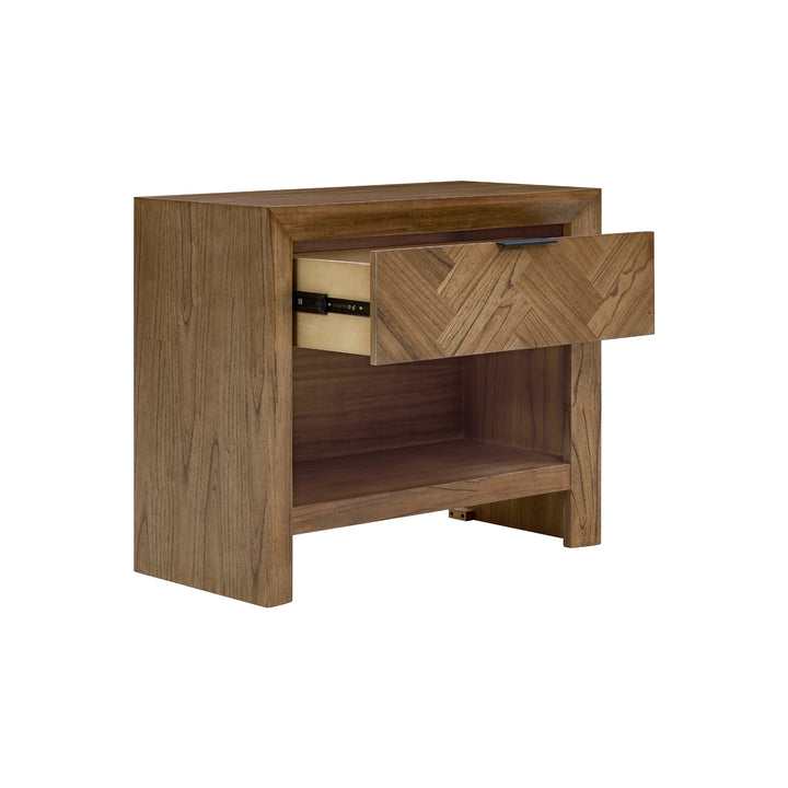 Kingston Herringbone 30" Nightstand/Side Table - Hazelnut Brown - view 10