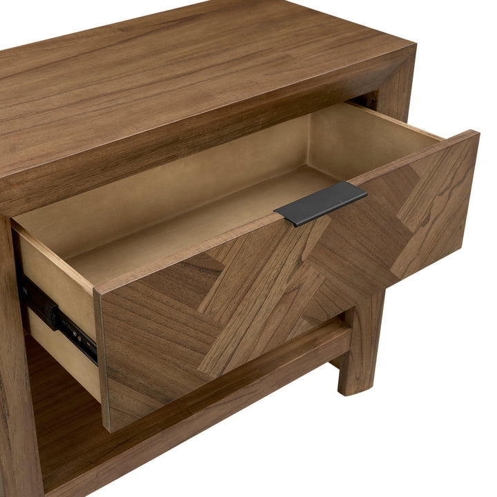 Kingston Herringbone 30" Nightstand/Side Table - Hazelnut Brown - view 11