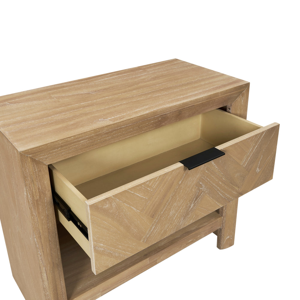 Kingston Herringbone 30" Nightstand/Side Table - Light Natural - view 11