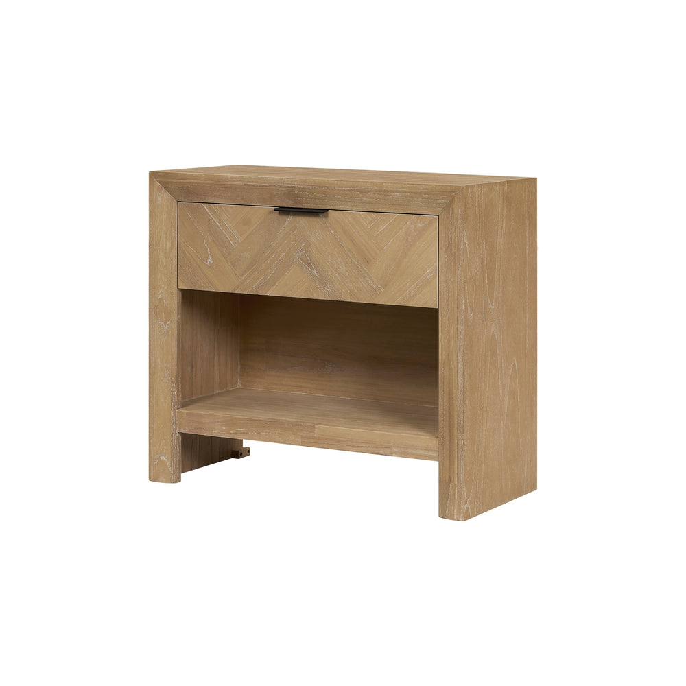 Kingston Herringbone 30" Nightstand/Side Table - Light Natural