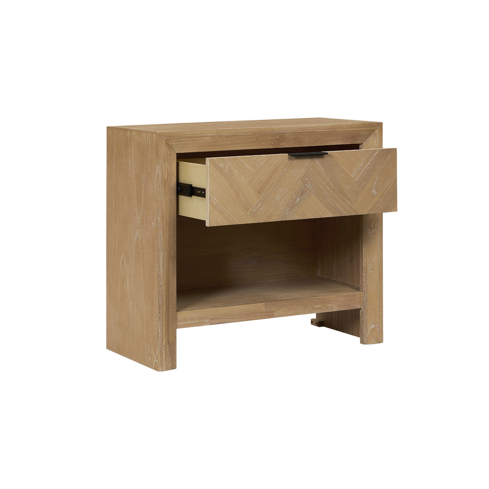 Kingston Herringbone 30" Nightstand/Side Table - Light Natural - view 10