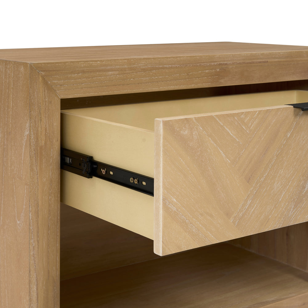 Kingston Herringbone 30" Nightstand/Side Table - Light Natural - view 12