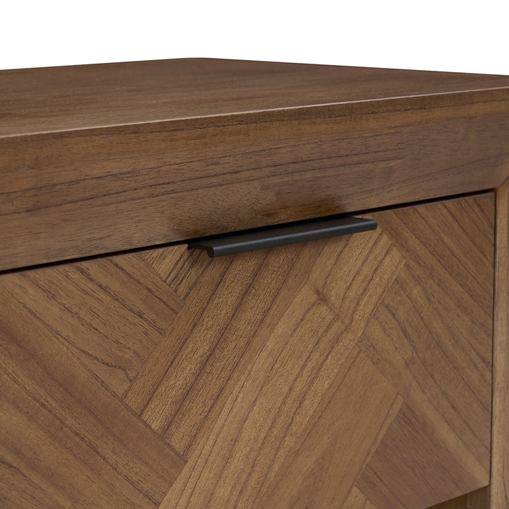 Kingston Herringbone 20" Nightstand/Side Table - Hazelnut Brown - view 13