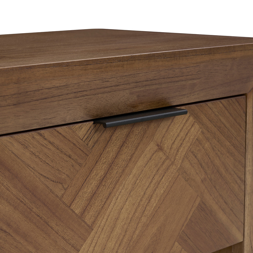 Kingston Herringbone 20" Nightstand/Side Table - Hazelnut Brown - view 13