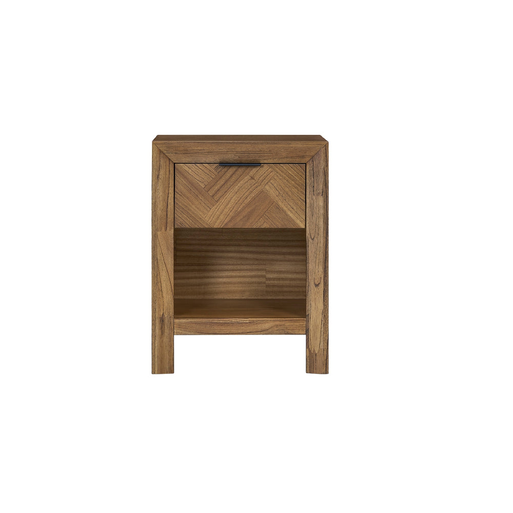 Kingston Herringbone 20" Nightstand/Side Table - Hazelnut Brown - view 6