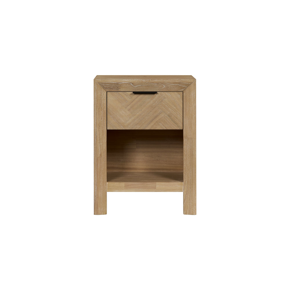 Kingston Herringbone 20" Nightstand/Side Table - Light Natural - view 6