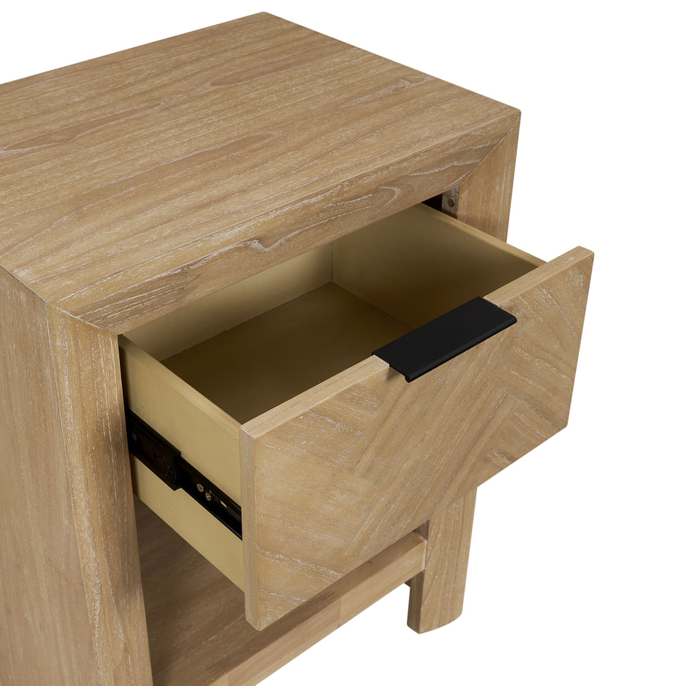 Kingston Herringbone 20" Nightstand/Side Table - Light Natural - view 11