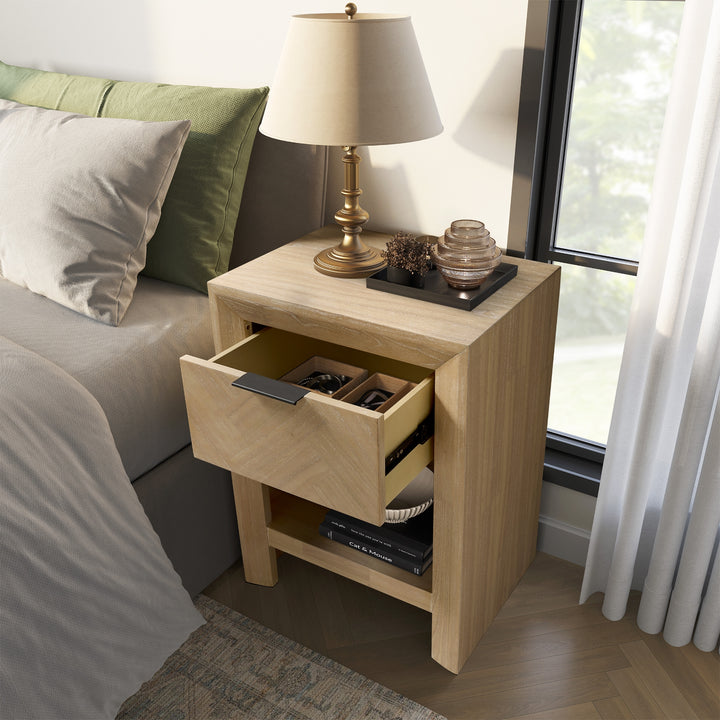 Kingston Herringbone 20" Nightstand/Side Table - Light Natural - view 5