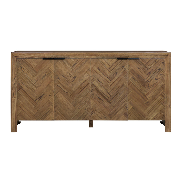 Kingston Herringbone Buffet/Sideboard 4 Doors - Hazelnut Brown - view 5