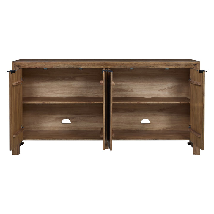 Kingston Herringbone Buffet/Sideboard 4 Doors - Hazelnut Brown - view 10