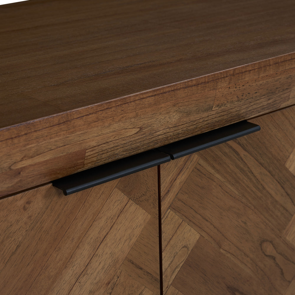 Kingston Herringbone Buffet/Sideboard 4 Doors - Hazelnut Brown - view 12