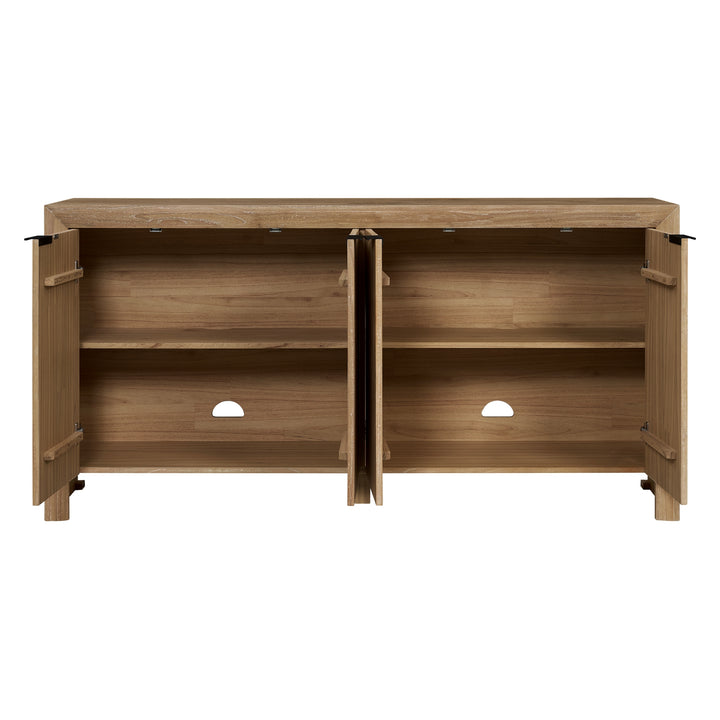 Kingston Herringbone Buffet/Sideboard 4 Doors - Light Natural - view 10