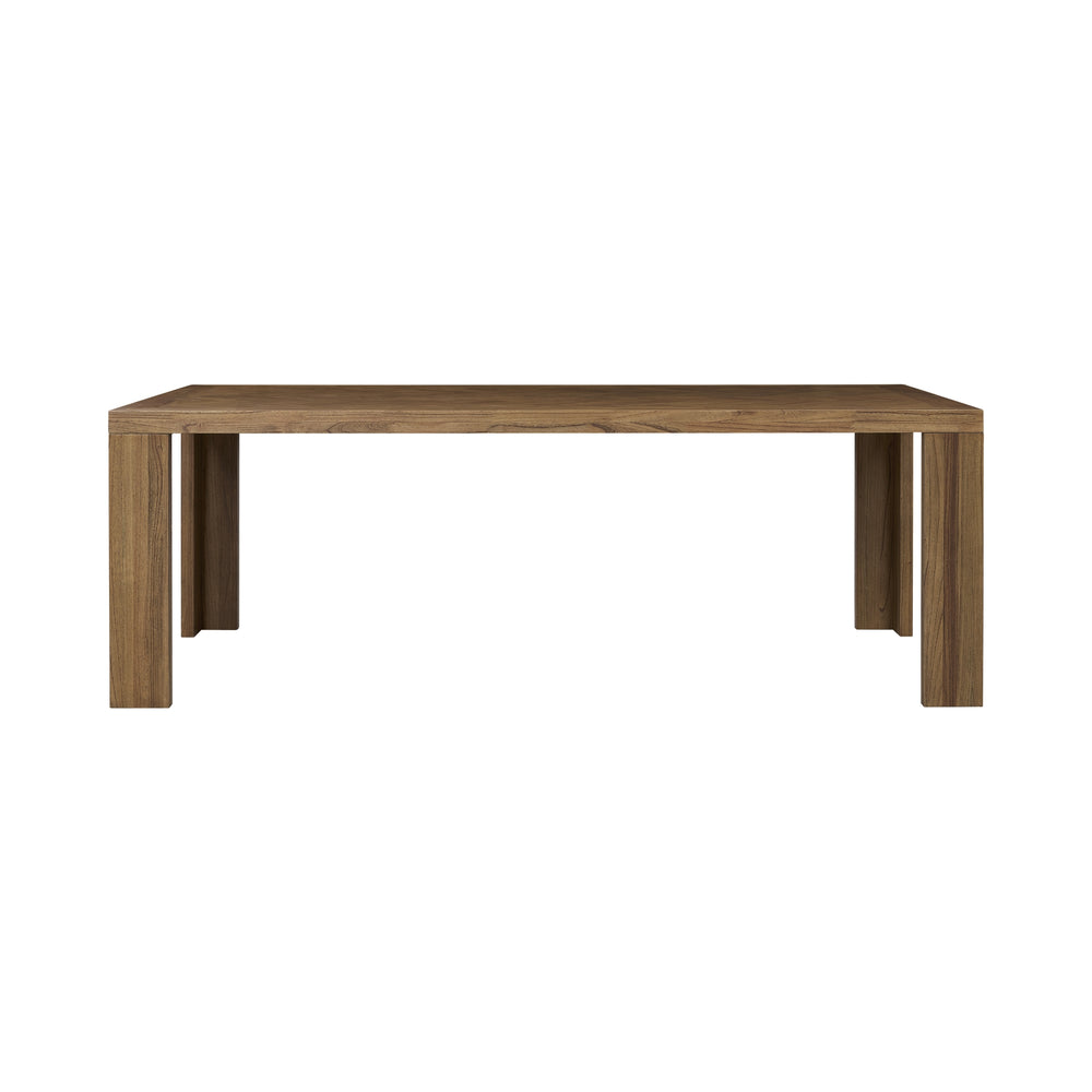 Kingston Herringbone 86" Dining Table - Hazelnut Brown - view 5