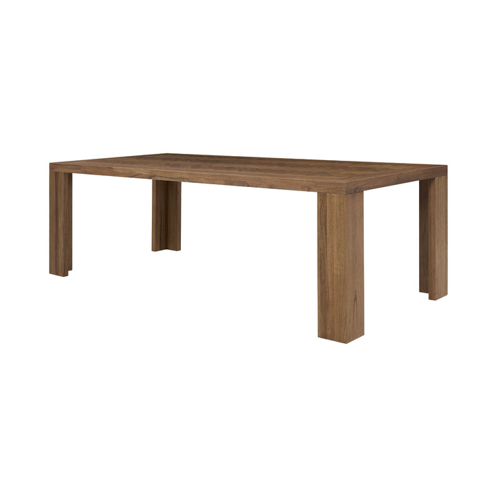 Kingston Herringbone 86" Dining Table - Hazelnut Brown
