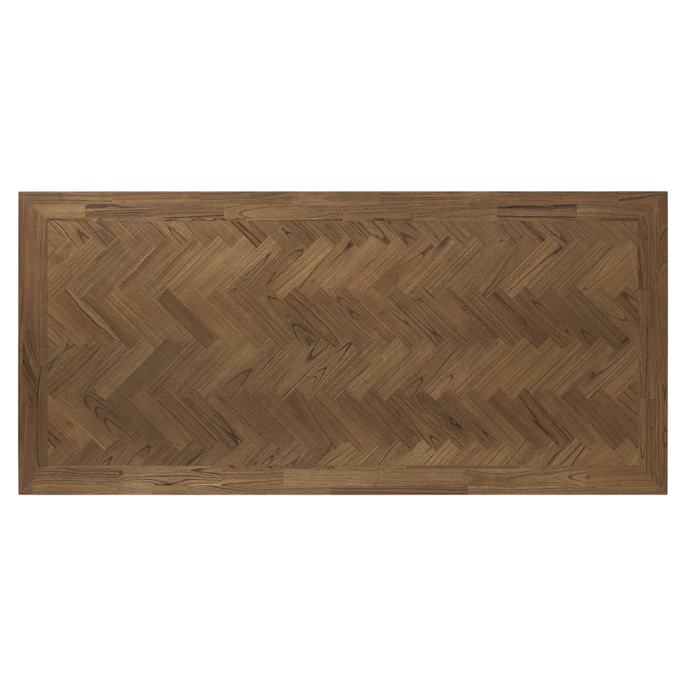 Kingston Herringbone 86" Dining Table - Hazelnut Brown - view 7