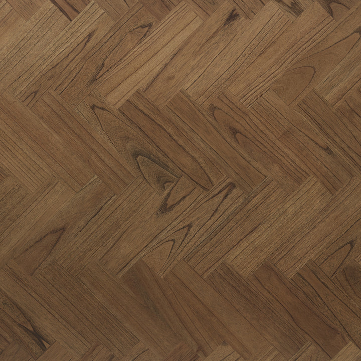 Kingston Herringbone 86" Dining Table - Hazelnut Brown - view 9