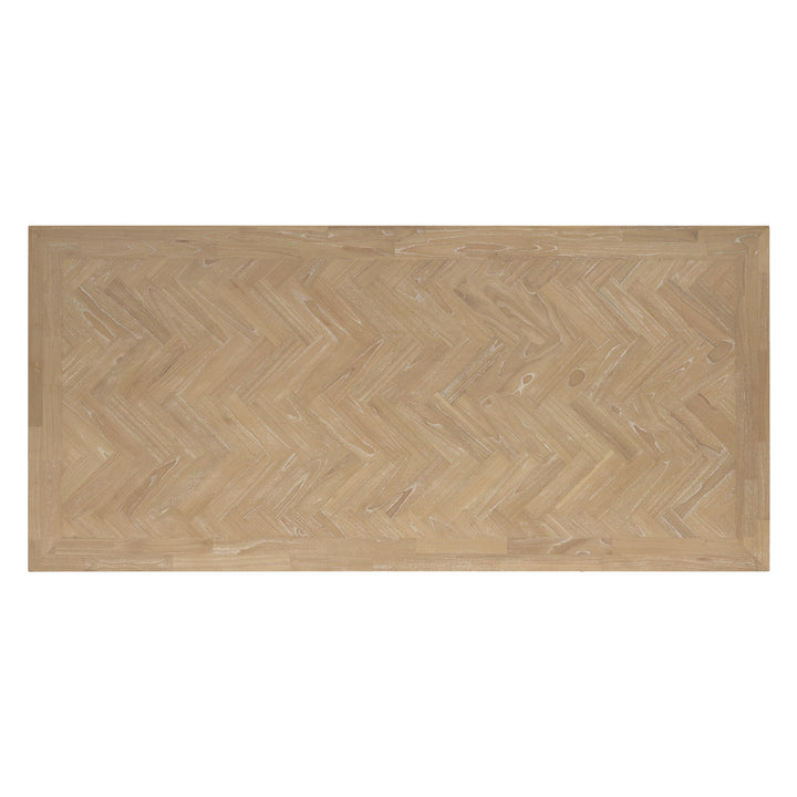 Kingston Herringbone 86" Dining Table - Light Natural - view 7