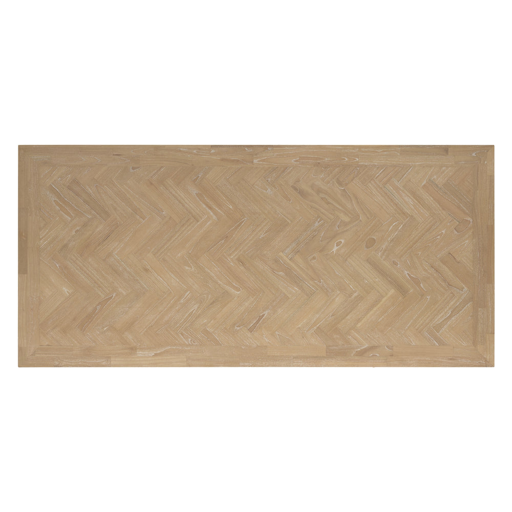 Kingston Herringbone 86" Dining Table - Light Natural - view 7
