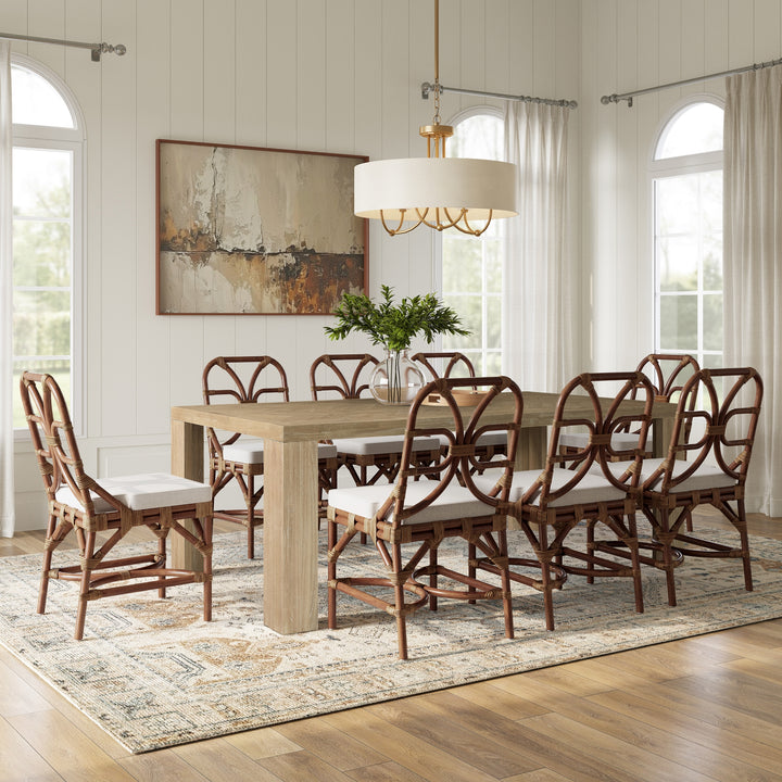 Kingston Herringbone 86" Dining Table - Light Natural - view 4