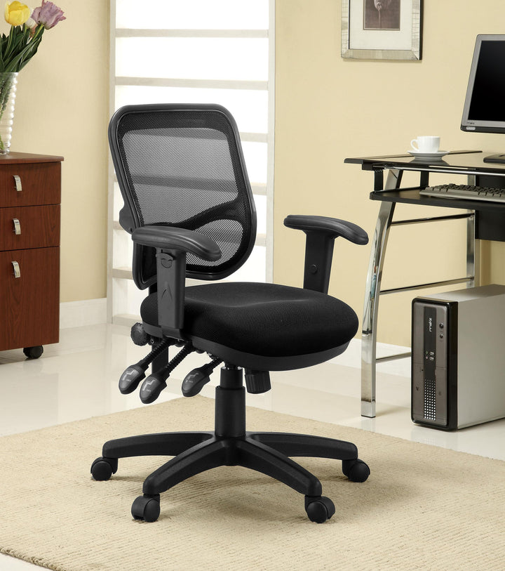 Coaster Furniture 800019 Rollo Upholstered Adjustable Ergonomic Office Chair Black
