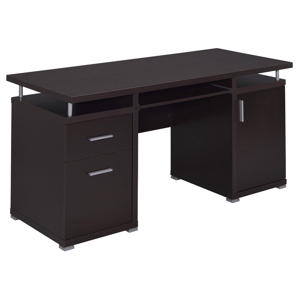 Coaster Furniture 800107 Tracy 55-inch 2-drawer Office Computer Desk Cappuccino