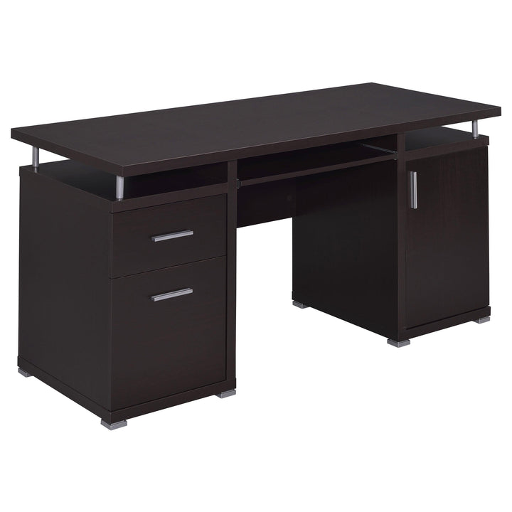 Coaster Furniture 800107 Tracy 55-inch 2-drawer Office Computer Desk Cappuccino