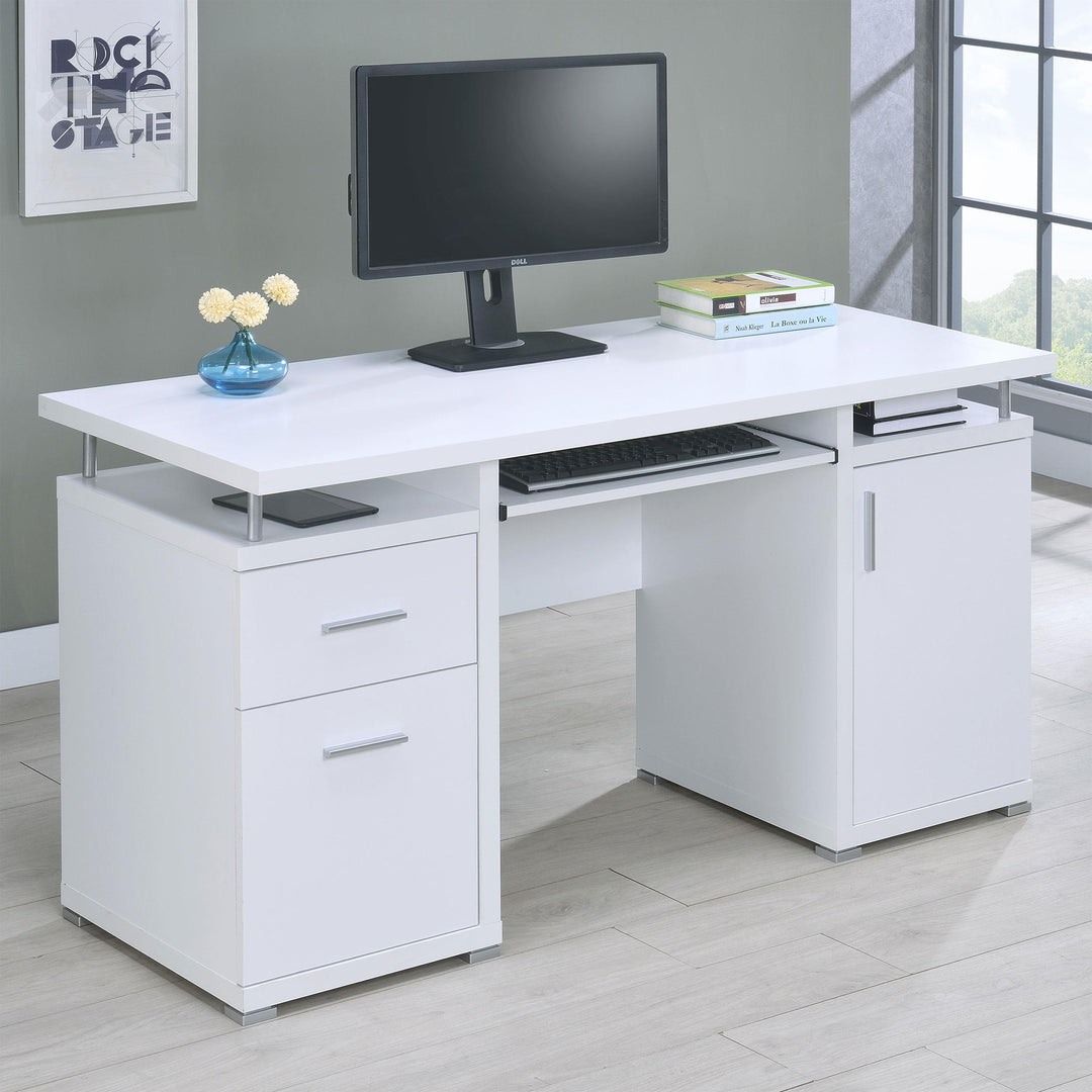 Coaster Furniture 800108 Tracy 55-inch 2-drawer Office Computer Desk White