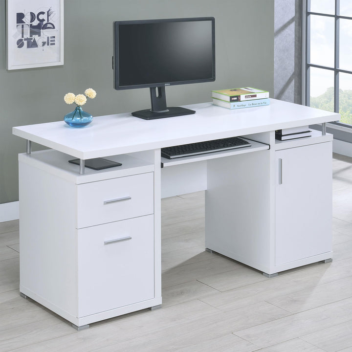 Coaster Furniture 800108 Tracy 55-inch 2-drawer Office Computer Desk White