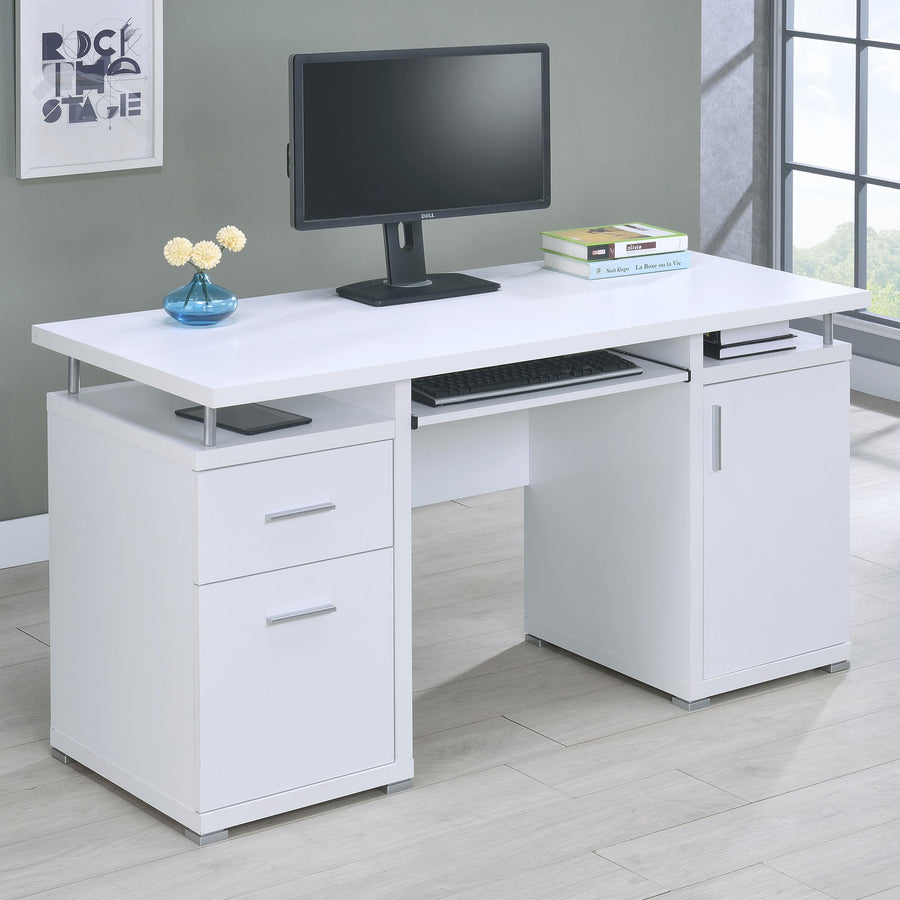 Coaster Furniture 800108 Tracy 55-inch 2-drawer Office Computer Desk White