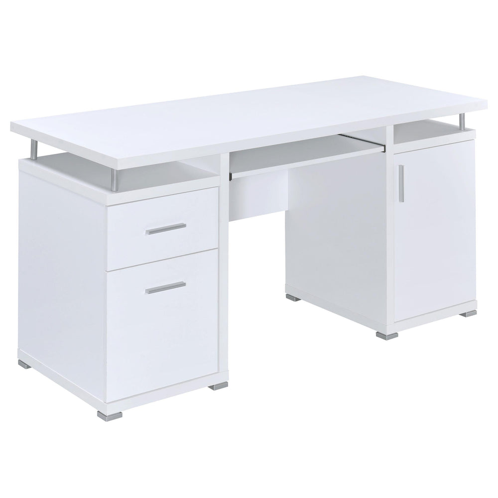 Coaster Furniture 800108 Tracy 55-inch 2-drawer Office Computer Desk White