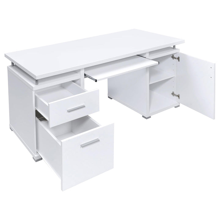 Coaster Furniture 800108 Tracy 55-inch 2-drawer Office Computer Desk White
