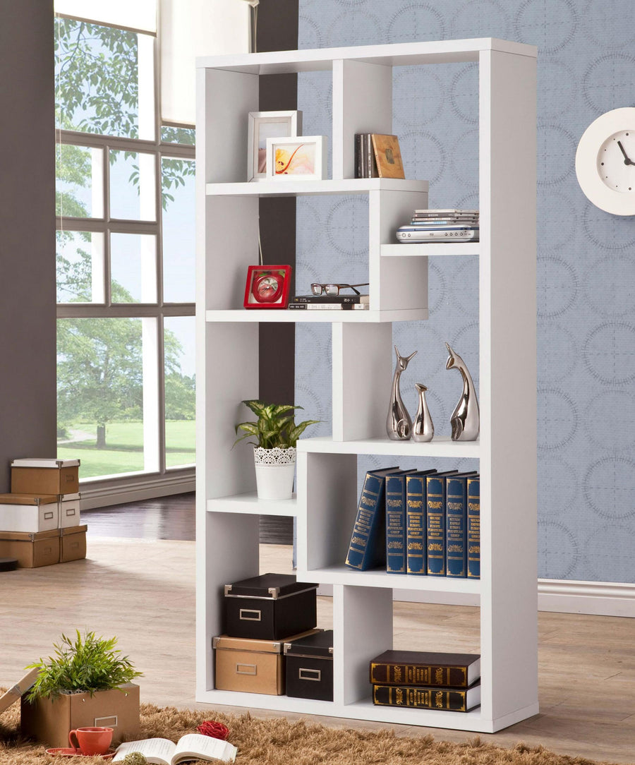 Coaster Furniture 800136 Theo 71-inch 7-shelf Bookshelf White