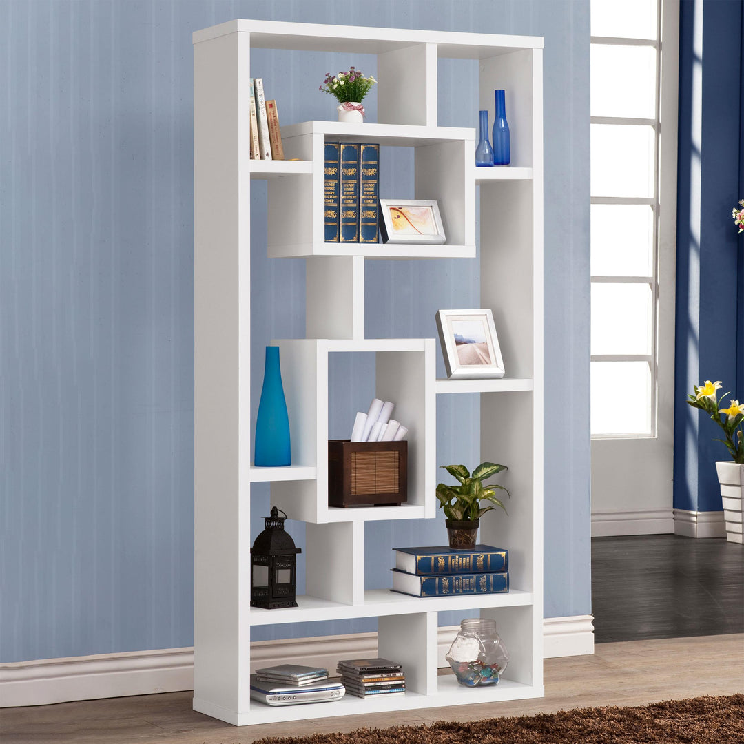 Coaster Furniture 800157 Corey 71-inch 8-shelf Bookshelf White