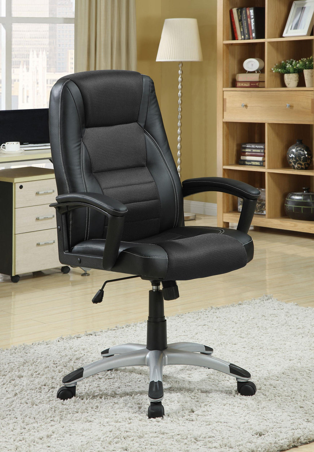 Coaster Furniture 800209 Dione Upholstered Adjustable Home Office Desk Chair Black