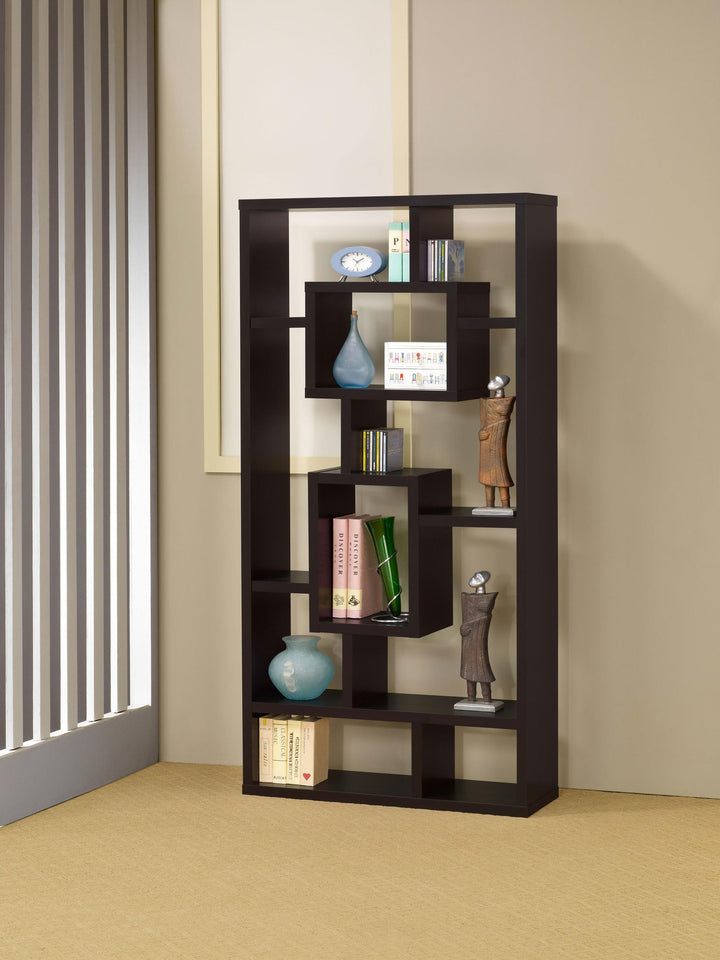 Coaster Furniture 800259 Corey 71-inch 8-shelf Bookshelf Cappuccino